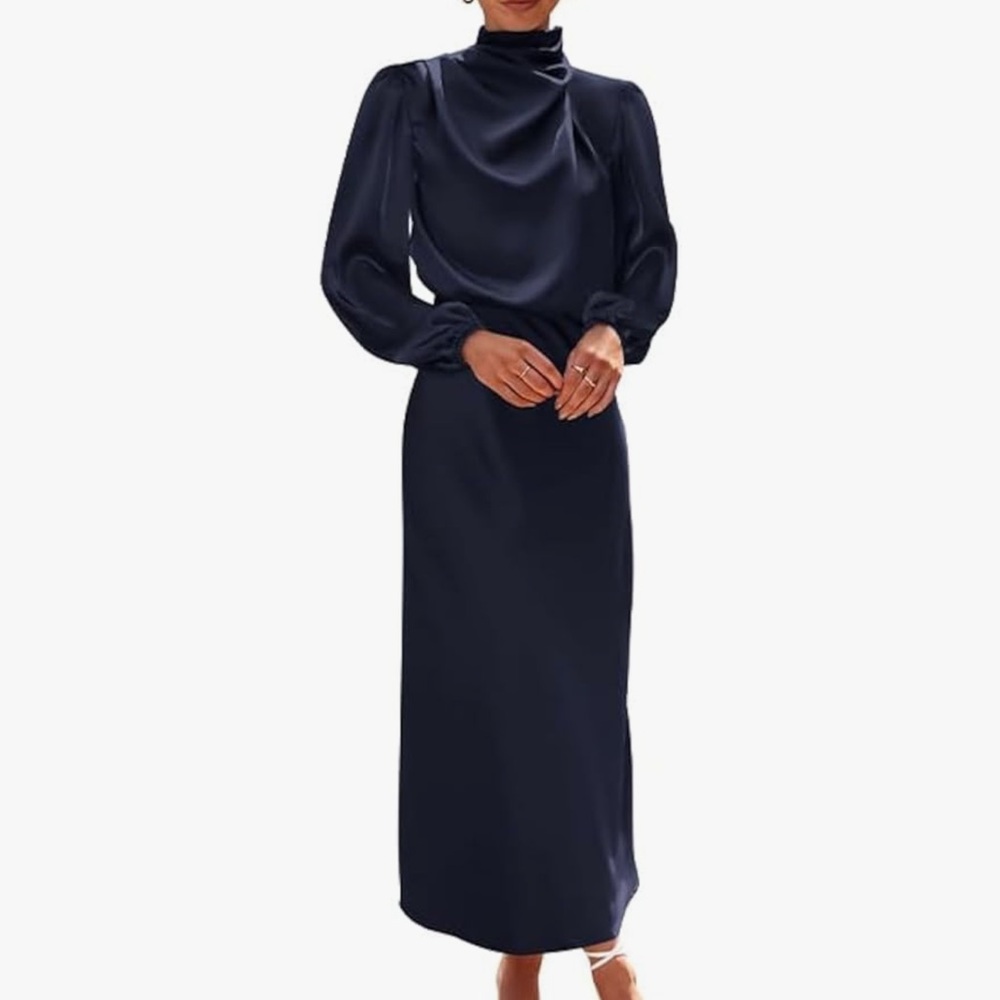 Elegant Navy Blue Women's Dress